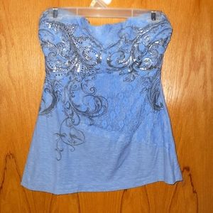 Strapless Lacey Top